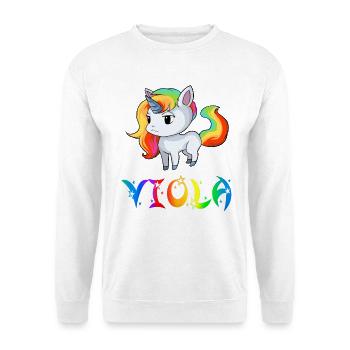 Viola unicorn - Unisex Sweatshirt - white - Front