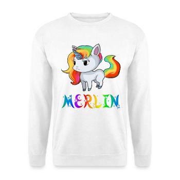Unicorn Merlin - Sweat-shirt Unisexe - blanc - Devant