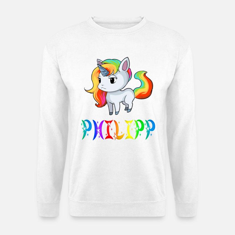 Einhorn Philipp - Unisex Pullover - Weiß