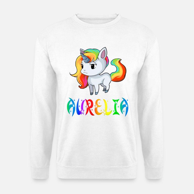 Einhorn Aurelia - Unisex Pullover - Weiß