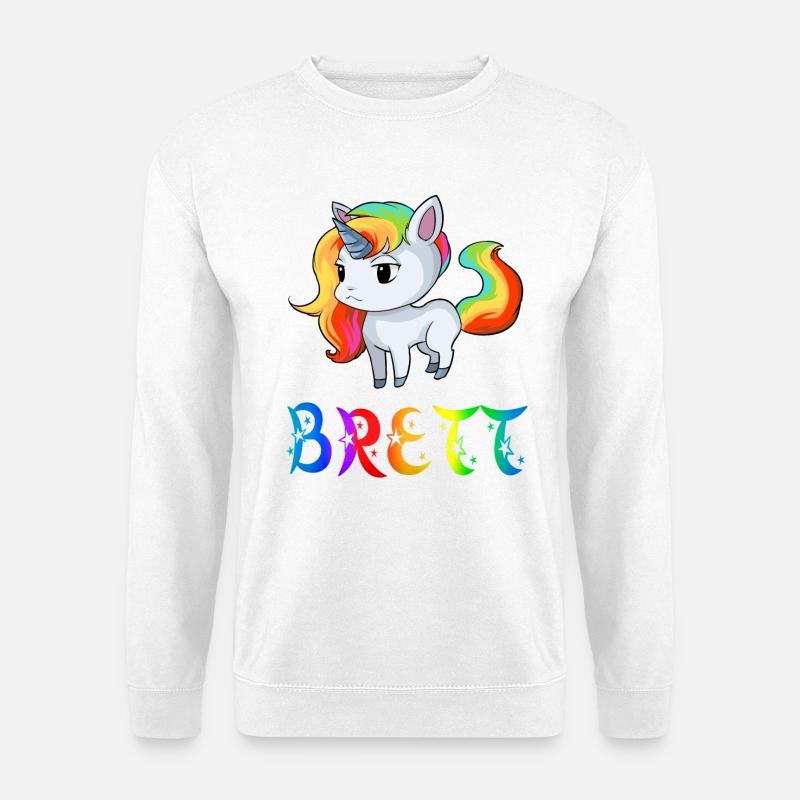 Einhorn Brett - Unisex Pullover - Weiß