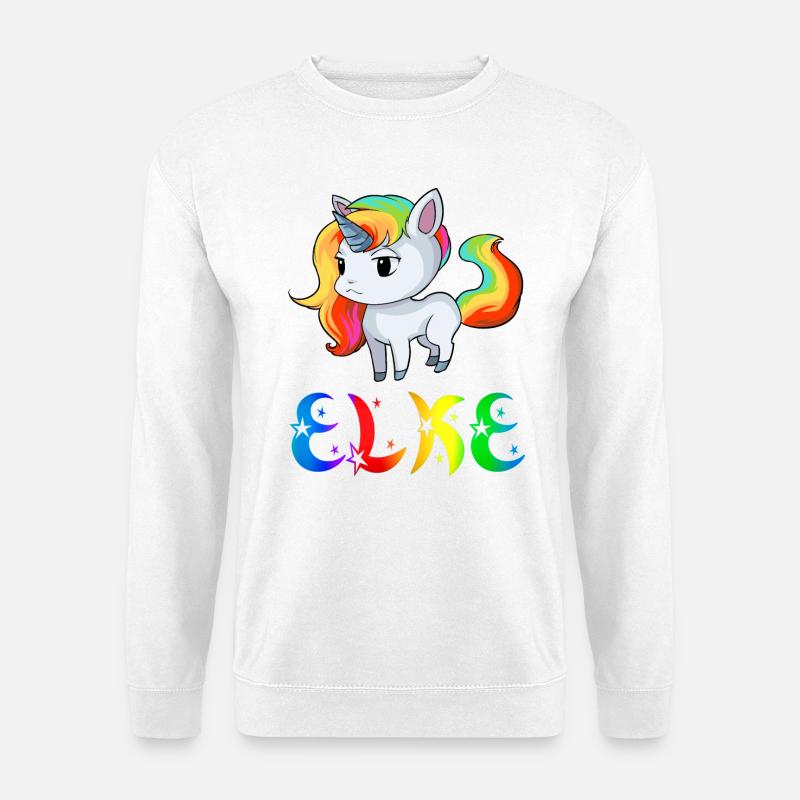 Einhorn Elke - Unisex Pullover - Weiß