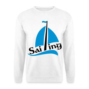 bateau à voile - Sweat-shirt Unisexe - blanc - Devant