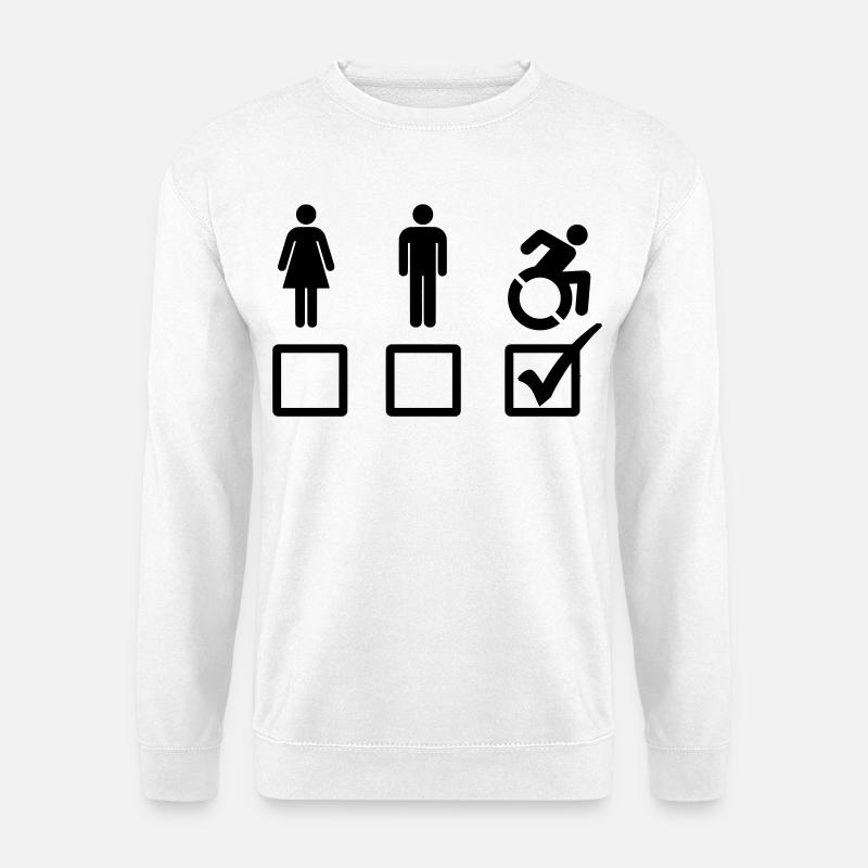 Rollstuhlfahrer ist geeignet # - Unisex Pullover - Weiß