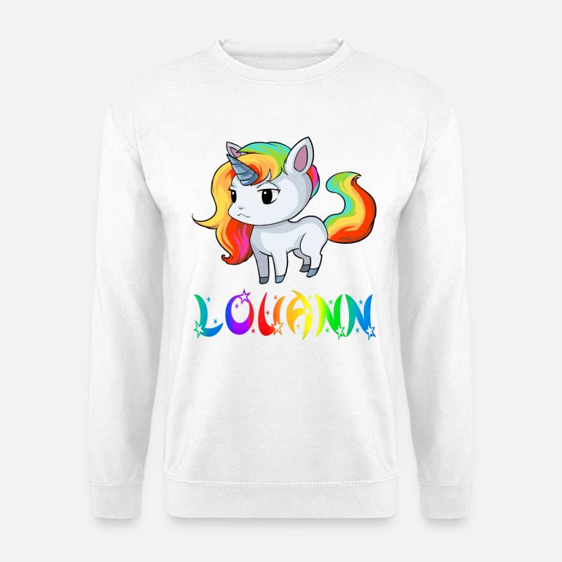 Einhorn Louann - Unisex Pullover - Weiß
