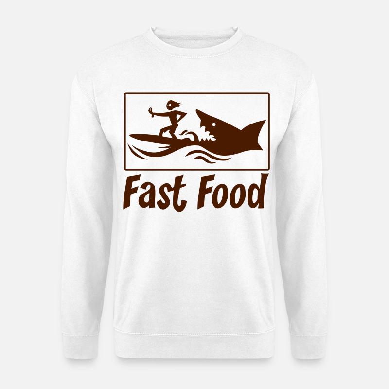 Fast food - Unisex Pullover - Weiß