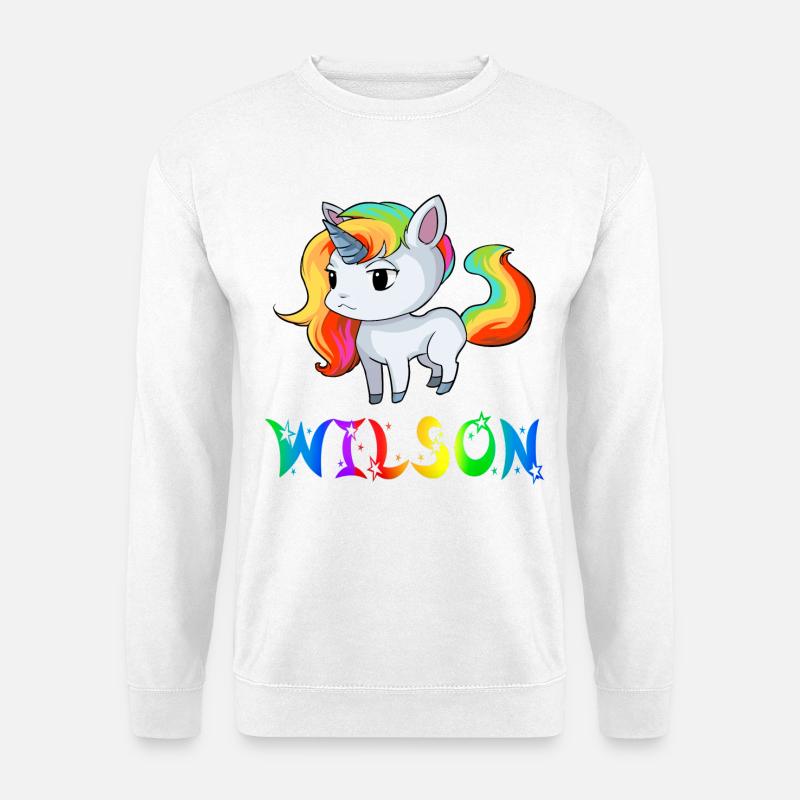 Einhorn Wilson - Unisex Pullover - Weiß