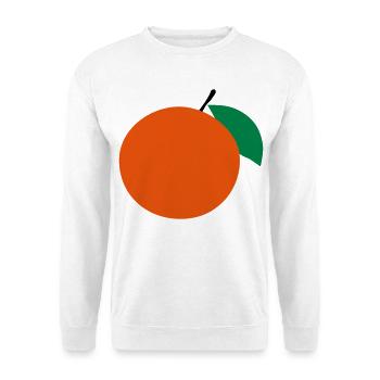 Orange - Unisex Pullover - Weiß - Vorne