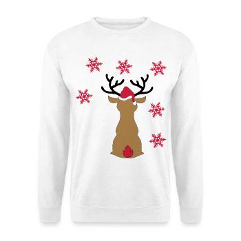 élan - Sweat-shirt Unisexe - blanc - Devant