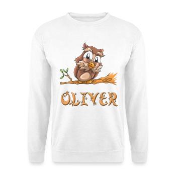 Hibou Oliver - Sweat-shirt Unisexe - blanc - Devant