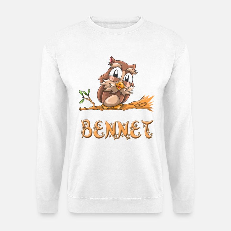 Eule Bennet - Unisex Pullover - Weiß