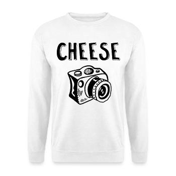 Say Cheese Camera Photographer Comic Gift Art - Unisex Sweatshirt - white - Front