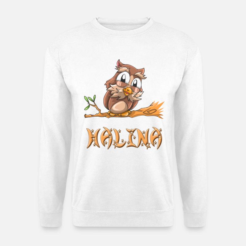 Eule Halina - Unisex Pullover - Weiß