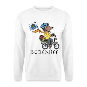 Papa auf Fahrradabenteuer - Unisex Pullover - Weiß - Vorne