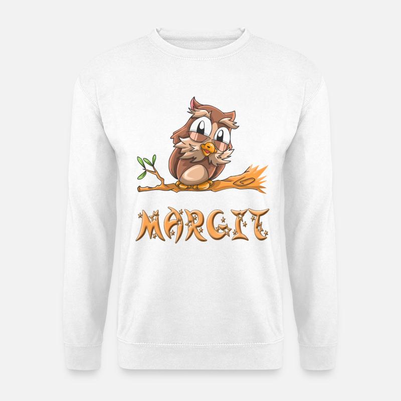 Eule Margit - Unisex Pullover - Weiß