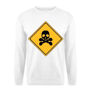 Danger Warning Sign # - Unisex Sweatshirt - white - Front