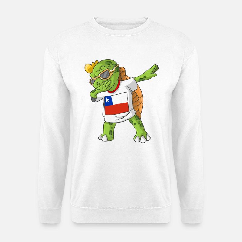 Chile Dabbing turtle - Unisex Sweatshirt - white
