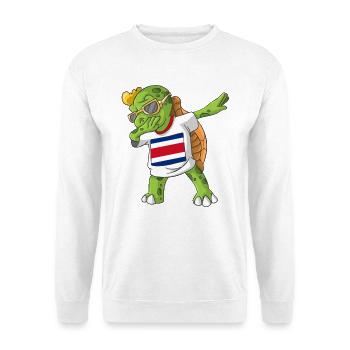 Costa Rica Dabbing turtle - Unisex Sweatshirt - white - Front