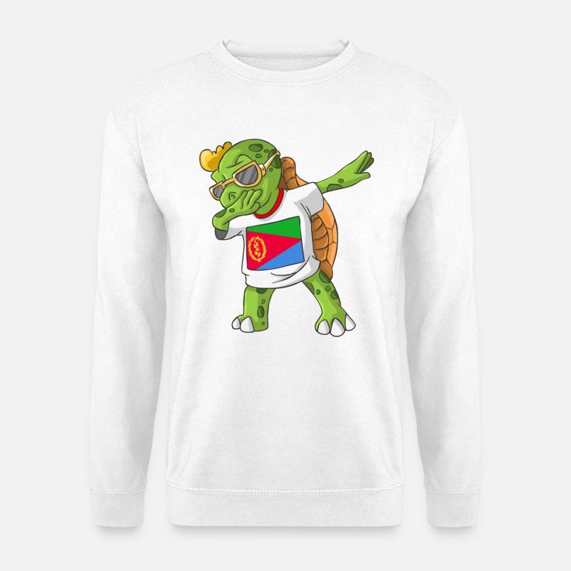 Eritrea Dabbing turtle - Unisex Sweatshirt - white