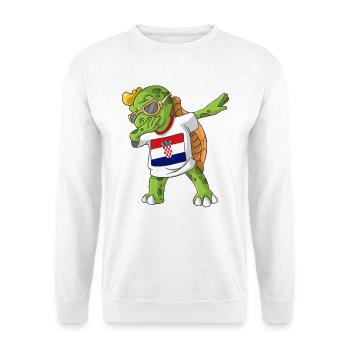 Kroatien Dabbing Schildkröte - Unisex Pullover - Weiß - Vorne