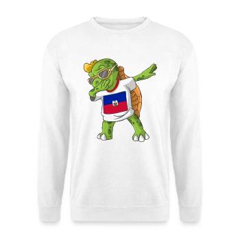 Haïti tortue tamponnant - Sweat-shirt Unisexe - blanc - Devant