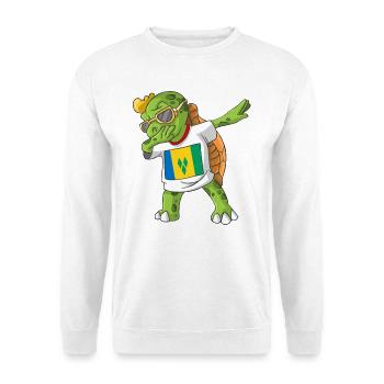 Saint-Vincent-et-les-Grenadines tortue tamponnant - Sweat-shirt Unisexe - blanc - Devant