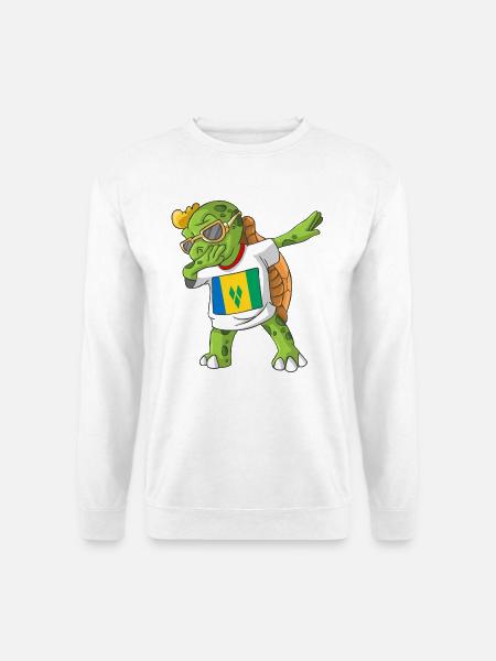 Saint-Vincent-et-les-Grenadines tortue tamponnant - Sweat-shirt Unisexe - blanc