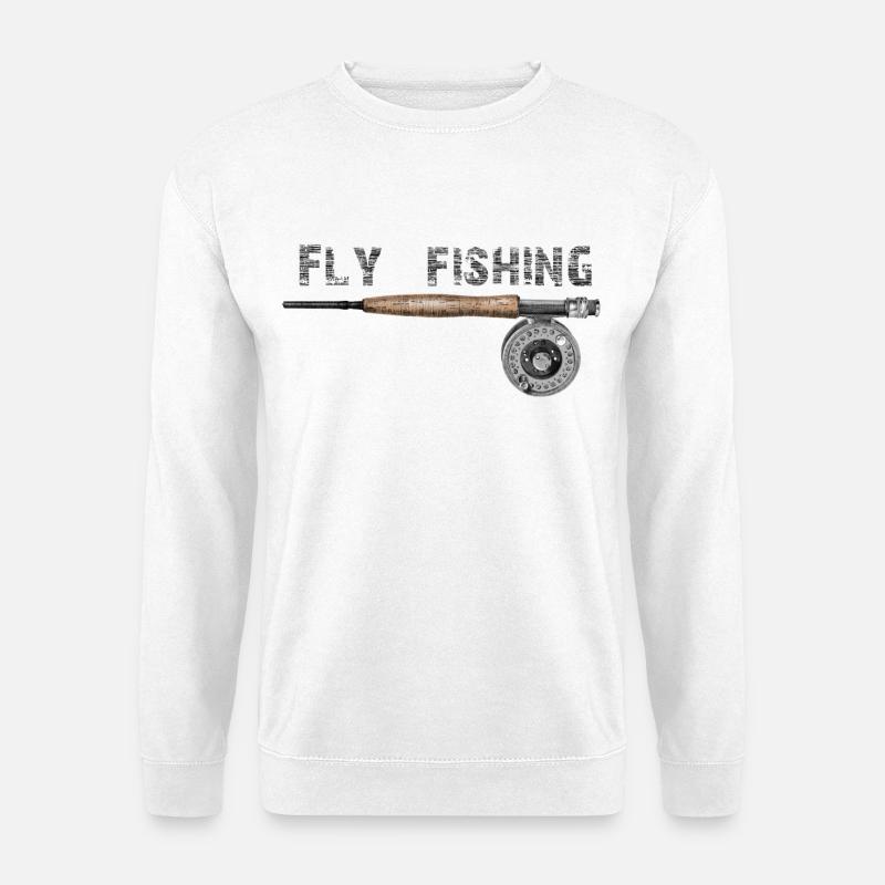 Fly fishing - Unisex Pullover - Weiß