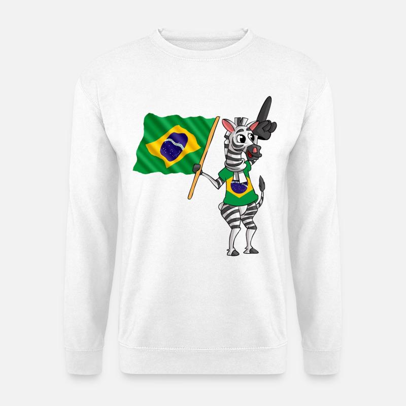 Brasilianer Zebra - Unisex Pullover - Weiß