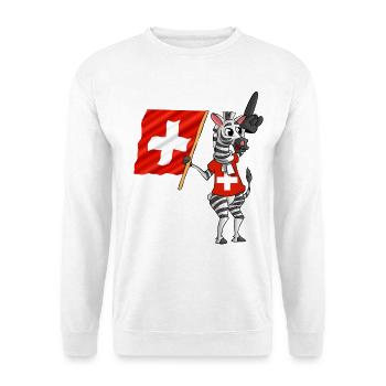 Zebra suisse - Sweat-shirt Unisexe - blanc - Devant