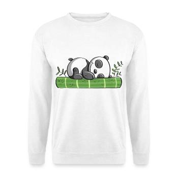 Unser Traum Panda ZZzzZZzz - Pandas - Bär - Comic - Unisex Pullover - Weiß - Vorne