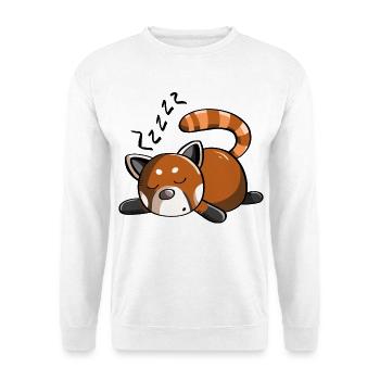 Ronflement panda rouge panda ours dort - Sweat-shirt Unisexe - blanc - Devant