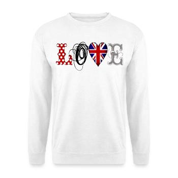 Love UK Black - Unisex Pullover - Weiß - Vorne