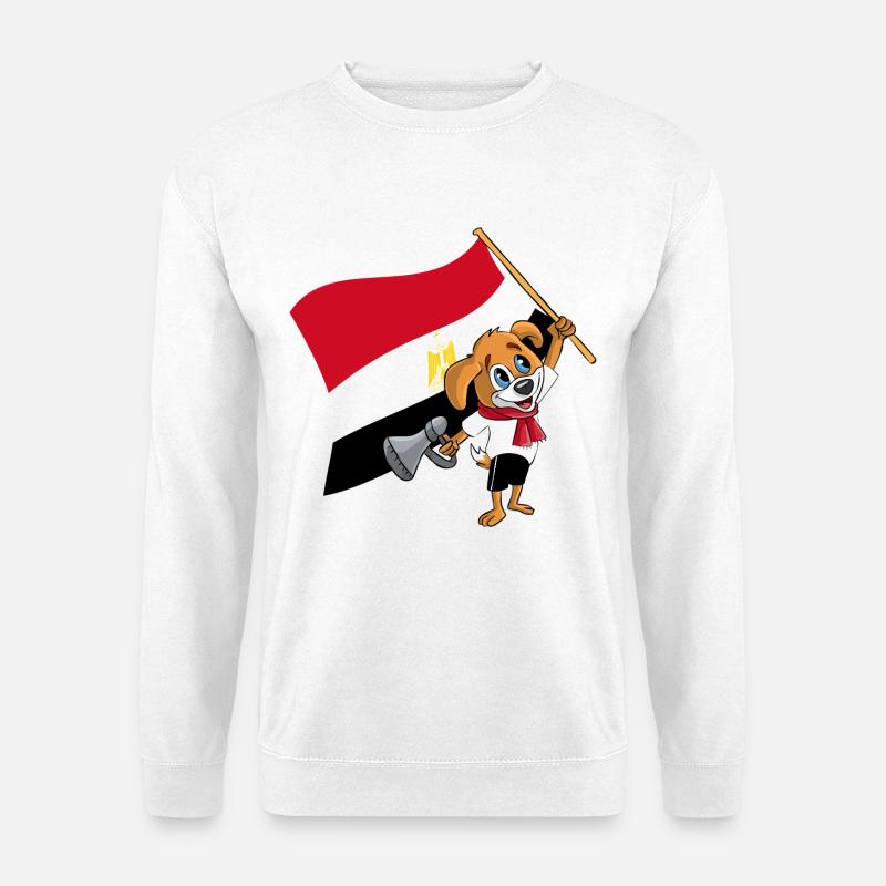 Ägypten Fan Hund - Unisex Pullover - Weiß