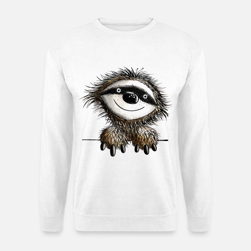 Smart Sloth - Sloths - Comic - Fun - Unisex Sweatshirt - white