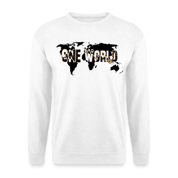 One World - Orange - Unisex Sweatshirt - white - Front