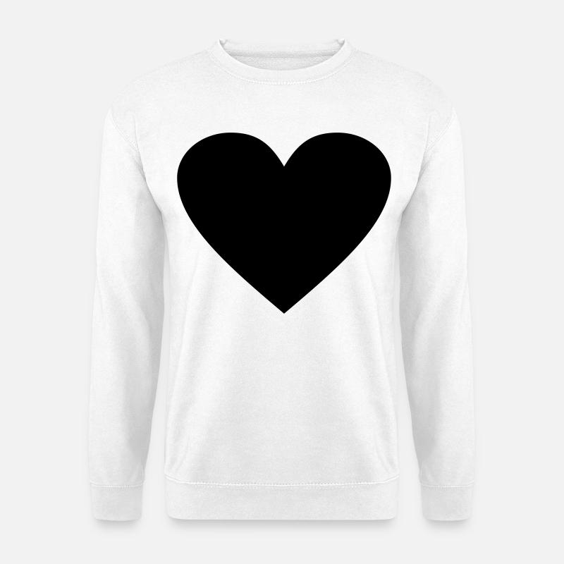 Black Heart Awesomeelement - Unisex Sweatshirt - white