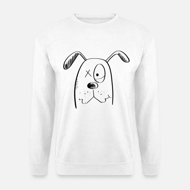Cooler Hund - Hunde - Comic - Unisex Pullover - Weiß