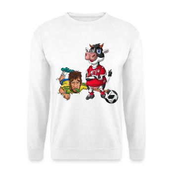 Brasilien Schweiz - Unisex Pullover - Weiß - Vorne