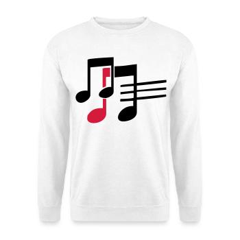 musique - Sweat-shirt Unisexe - blanc - Devant