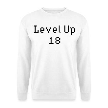 Level Up - 18th Birthday - Unisex Sweatshirt - white - Front