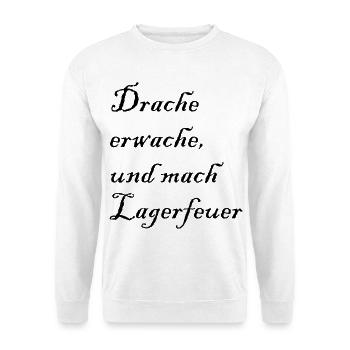 Drache erwache - Unisex Pullover - Weiß - Vorne