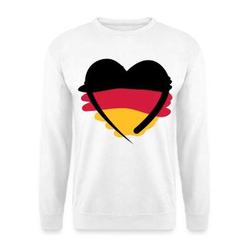 Deutschland Herz | German Heart | Art - Unisex Sweatshirt - white - Front