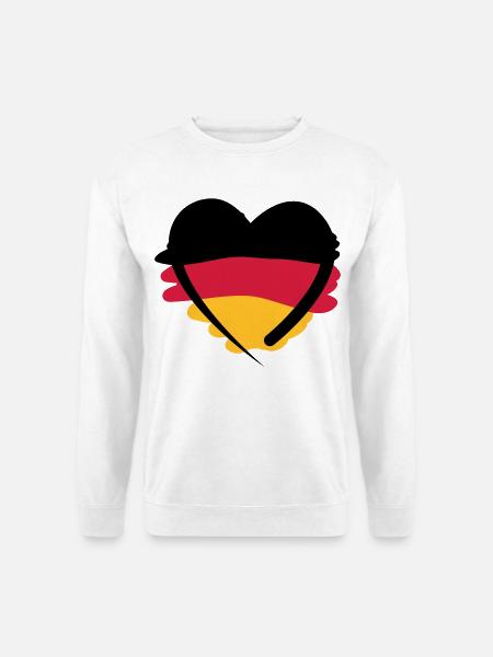 Deutschland Herz - Unisex Pullover - Weiß