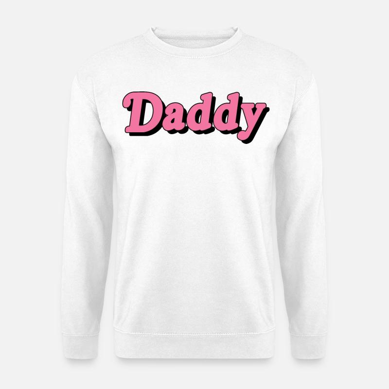 Whimsical Daddy Text Design - Unisex Sweatshirt - white