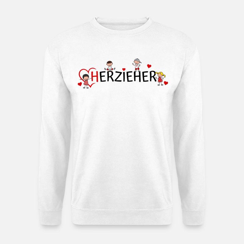 Erzieher Herzieher - Unisex Pullover - Weiß