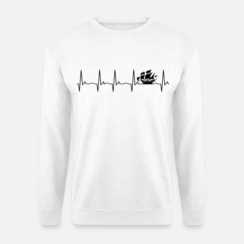 sailing ship - Unisex Sweatshirt - white