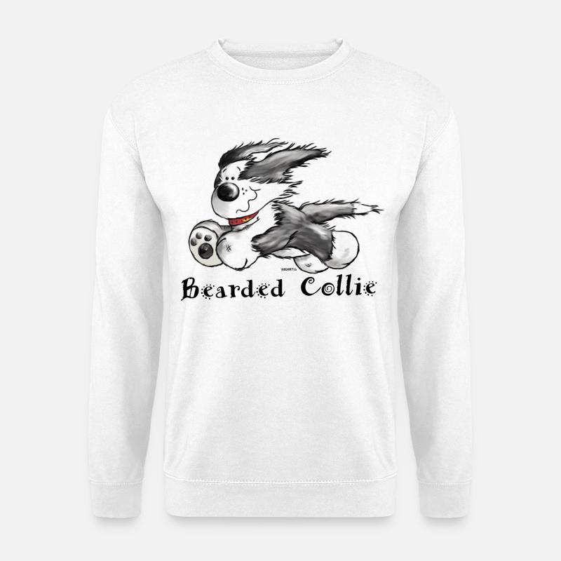 Bearded Collie - Unisex Pullover - Weiß