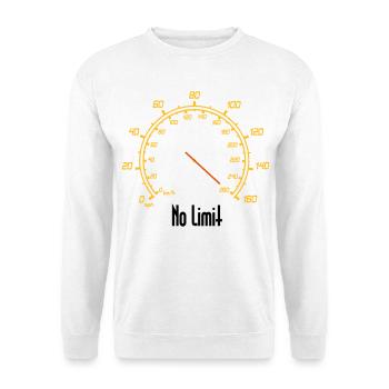 Compteur de vitesse, sans limite - Sweat-shirt Unisexe - blanc - Devant