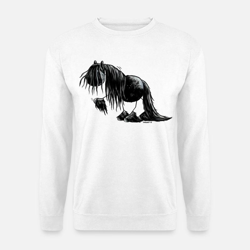 Drolliges Friesen Pferd - Friese - Unisex Pullover - Weiß
